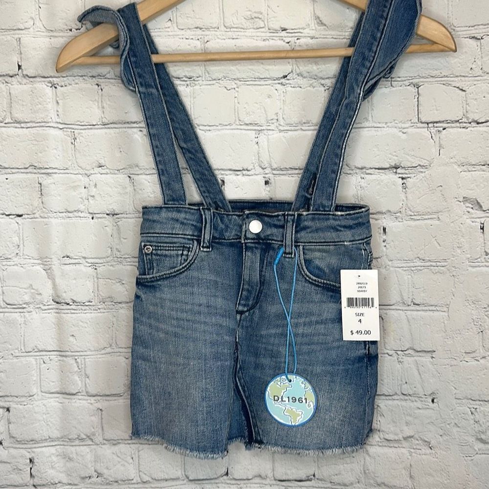 Searsy Girls Jean Skirt with Straps size‎ 4 New DL1961